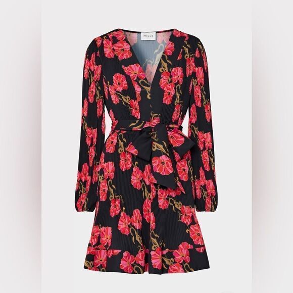 Milly Liv Pleated Dress size 4 - Picture 3 of 12